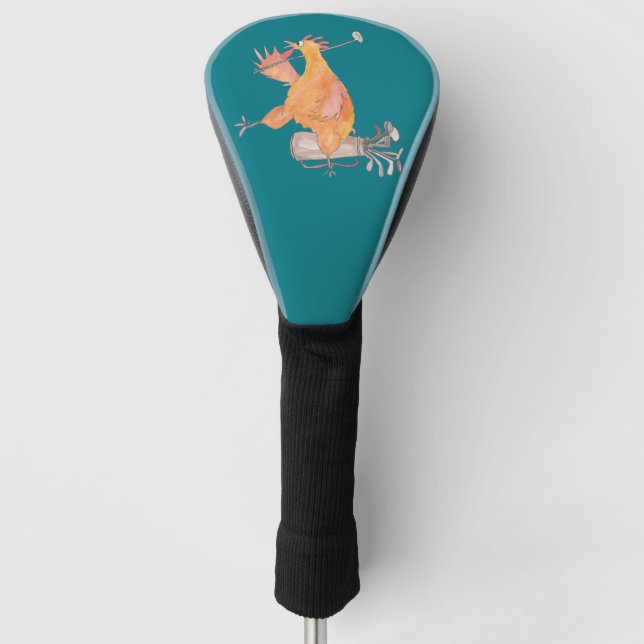 Golfing Rooster Driver Cover (Front)