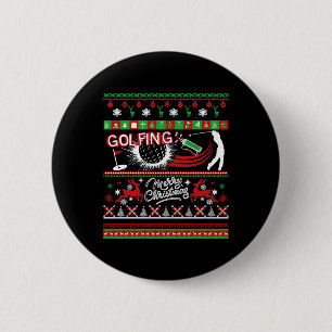 Golfing Shirts - Golfing Christmas Shirts 6 Cm Round Badge