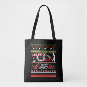 Golfing Shirts - Golfing Christmas Shirts Tote Bag
