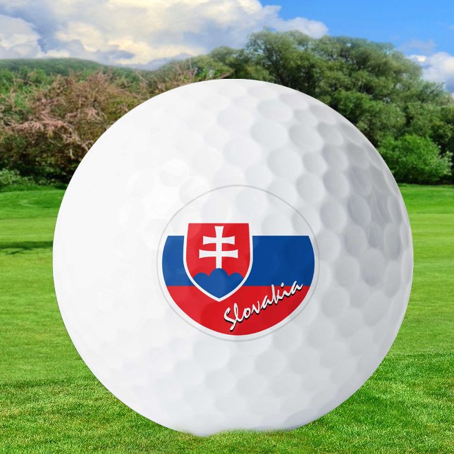 Golfing Slovakia & Slovakia Flag / Golf Ball (Creator Uploaded)