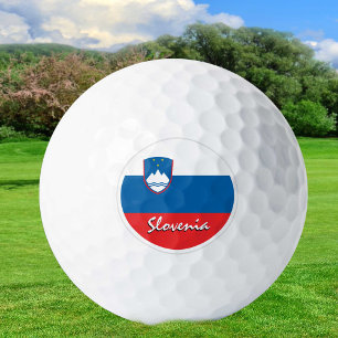Golfing Slovenia & Slovenian Flag / Golf Ball