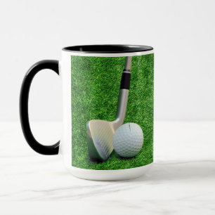 Golfing Sport golf ball and putter Personalise Mug