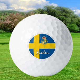 Golfing Sweden & Swedish Flag / Golf Ball