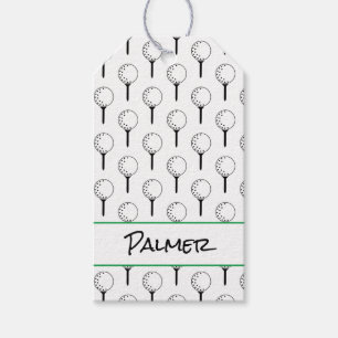 Golfing Tee Golf Ball NAME Sports Fun Gift Tags