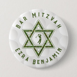 Golfing Theme Golf Bar Mitzvah 7.5 Cm Round Badge