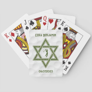 Golfing Theme Golf Bar Mitzvah Playing Cards