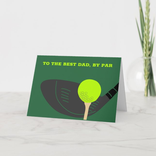 Golfing Themed Father's Day Golfer's Card (Front)
