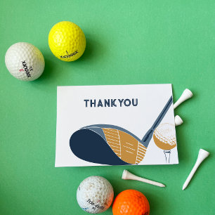 Golfing Themed Golf Club Blank Thank You Card