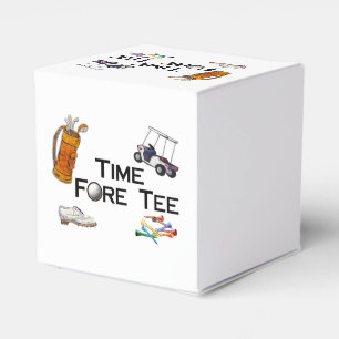 Golfing Time Fore Tee Favour Box