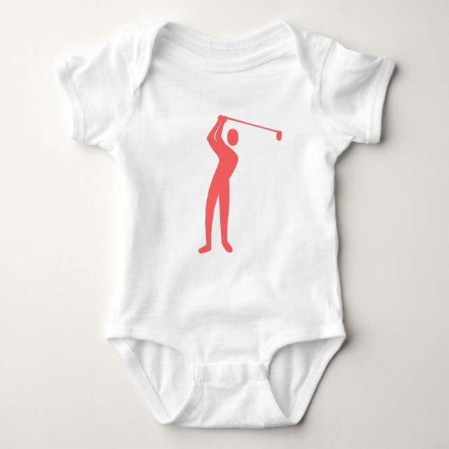 Golfing - Tropical Pink Baby Bodysuit (Front)