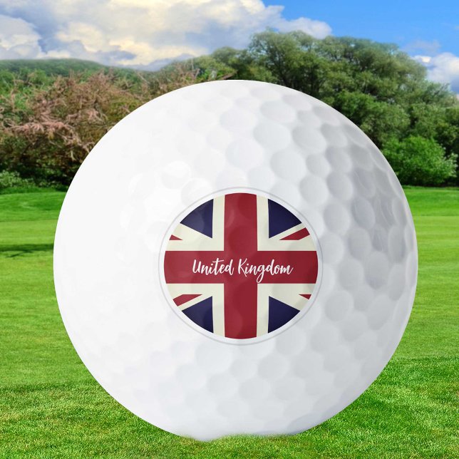 Golfing United Kingdom & British Flag / Vintage Golf Balls (Creator Uploaded)