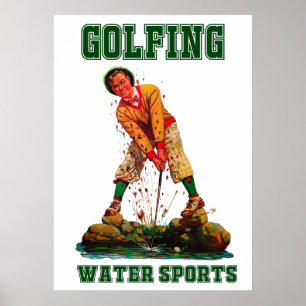Golfing Water Sports Print