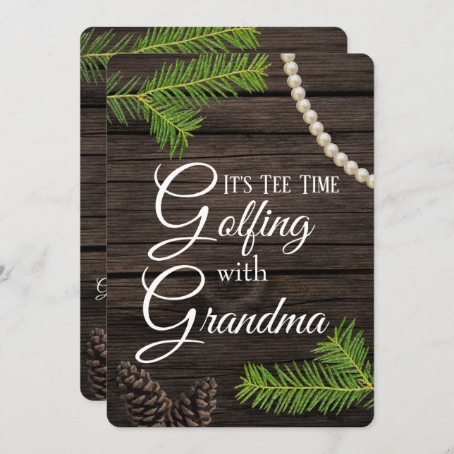 Golfing with Grandma Invitation (Front/Back)