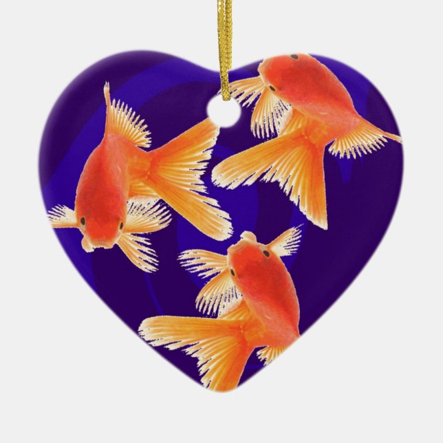 golfish ceramic tree decoration (Front)