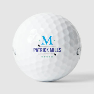 Golfplayers Custom Blue Monogrammed Golf Balls