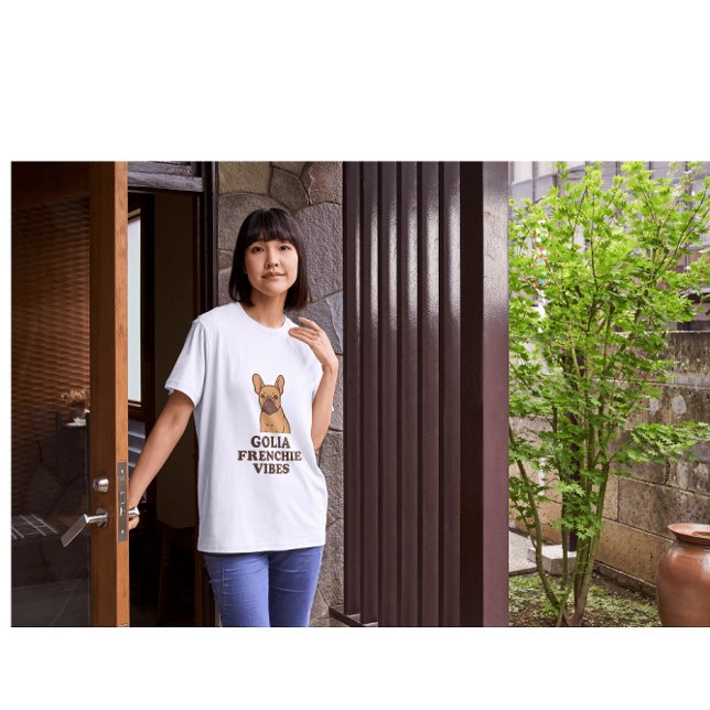 Golia Frenchie Vibes – Trendy French Bulldog Minim T-Shirt (Creator Uploaded)