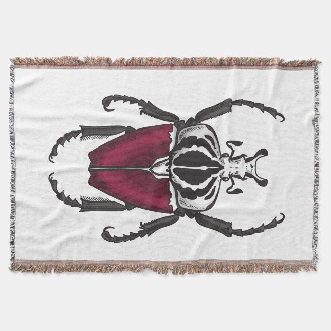 Goliath beetle throw blanket (Front)
