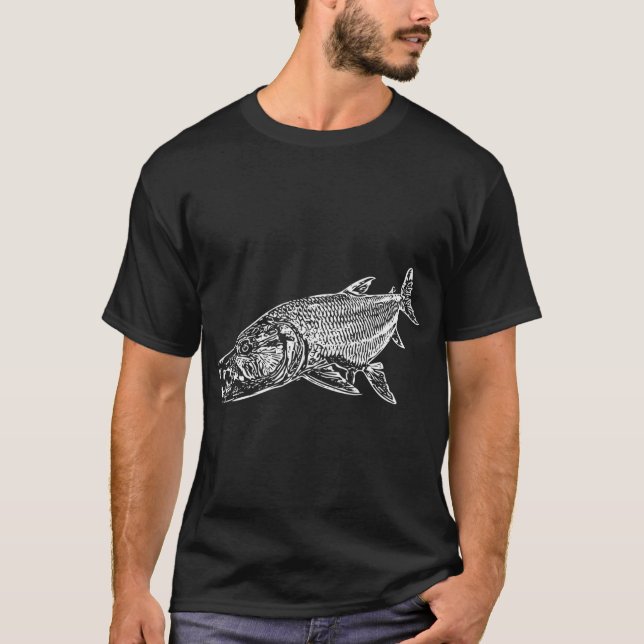 Goliath Tigerfish White Print T-Shirt (Front)