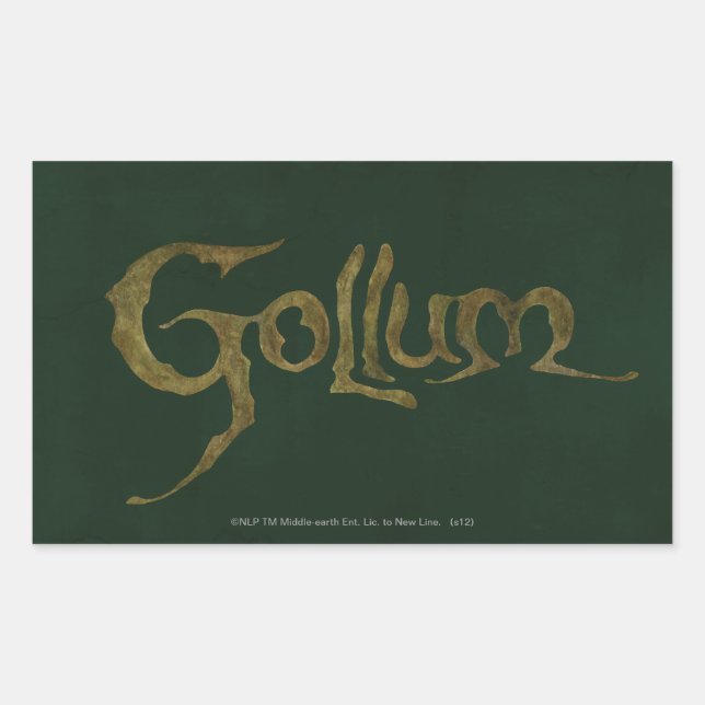 GOLLUM™ Name - Textured Rectangular Sticker (Front)