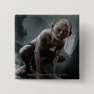 GOLLUM™ on a Rock 15 Cm Square Badge
