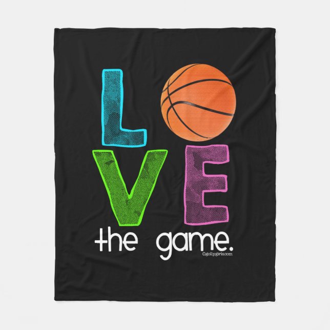 Golly Girls: Basketball - Love the Game Fleece Blanket (Front)