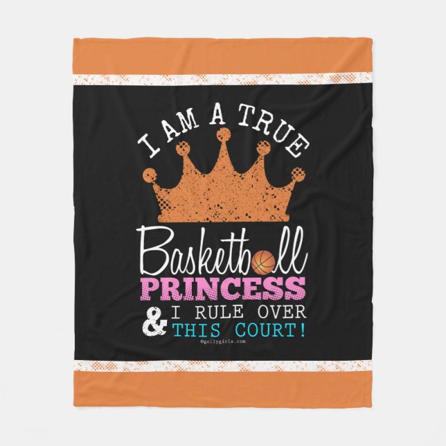 Golly Girls: Basketball Princess Rule This Court Fleece Blanket (Front)