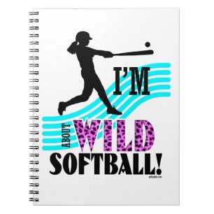 Golly Girls: I'm WILD about Softball Spiral Notebook