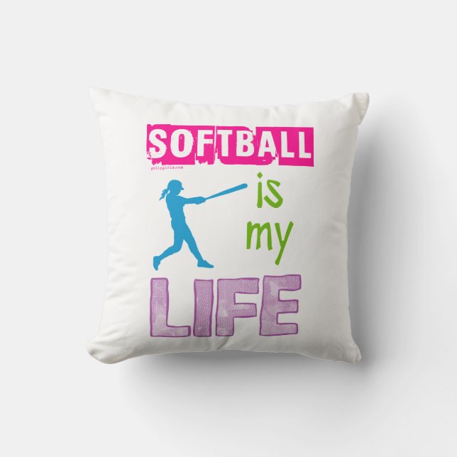 Golly Girls - Softball is My Life Cushion (Front)