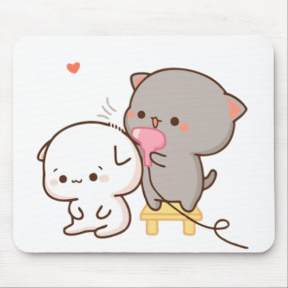 Goma making peach hair Mouse Pads