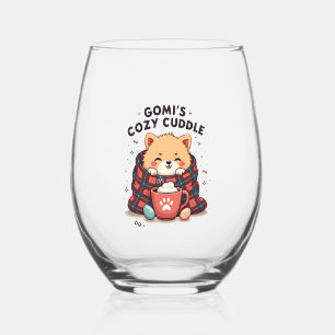 Gomis Cosy Cuddle Vintage Dog Blanket Design Do No Stemless Wine Glass