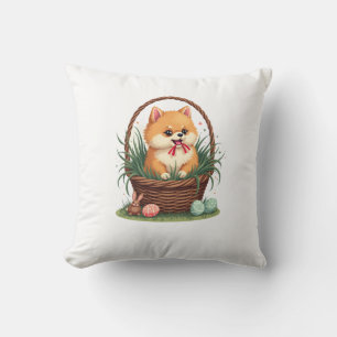 Gomi's Easter Mess Vintage Cute Easter Dog Vector  Cushion