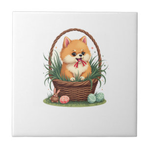 Gomi's Easter Mess Vintage Cute Easter Dog Vector  Tile