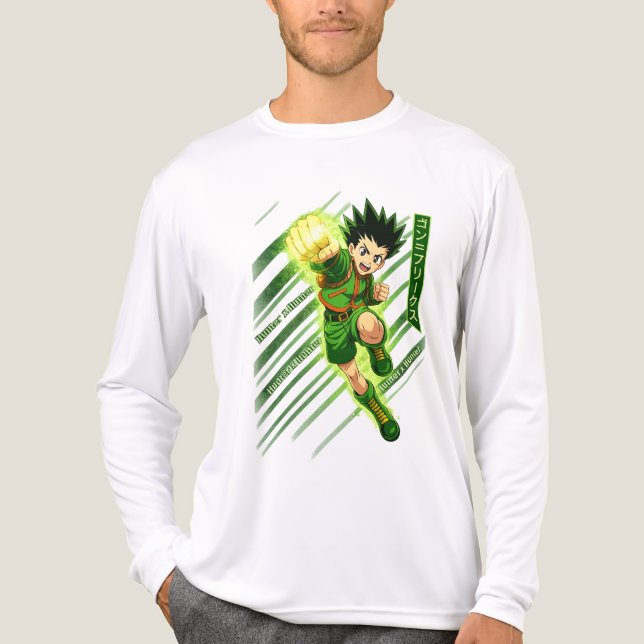 Gon Freecss Jajanken Power Anime Tri-Blend Shirt (Front)