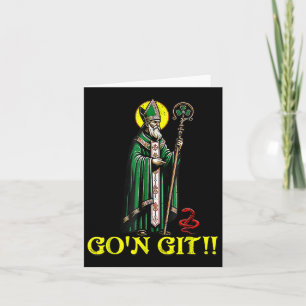 G'on Git Funny St Patricks Day Shamrock St Patty P Card
