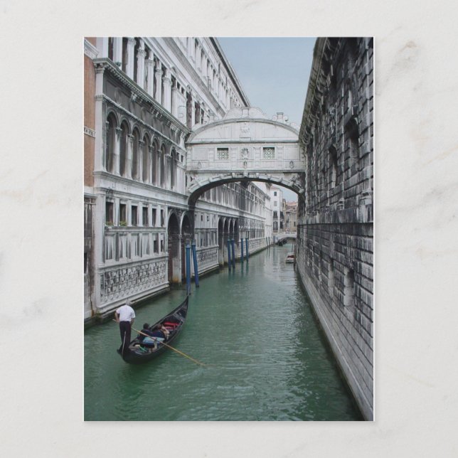 Gondalier at Bridge of Sighs Postcard (Front)