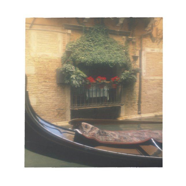 Gondola and Restaurant, Venice, Veneto, Italy Notepad (Front)