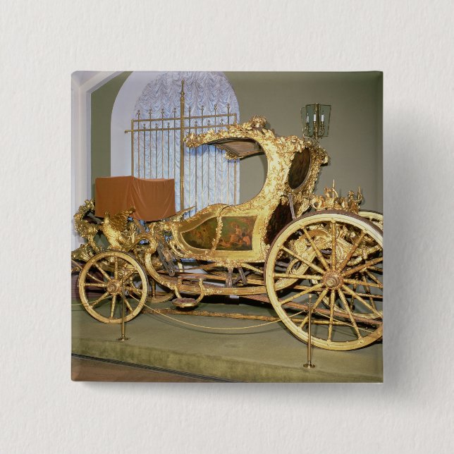 Gondola carriage of Empress Catherine II 15 Cm Square Badge (Front)
