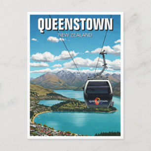 Gondola in Queenstown New Zealand Travel Postcard