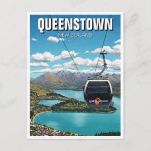 Gondola in Queenstown New Zealand Travel Postcard