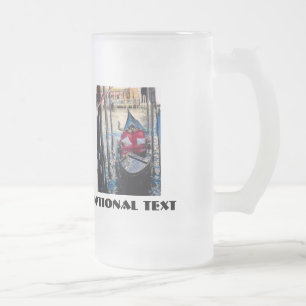 Gondola in Venice Italy Frosted Glass Beer Mug