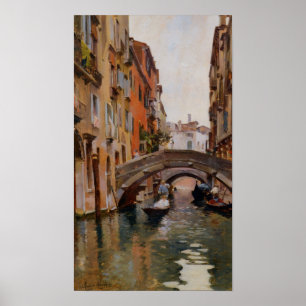 Gondola On A Venetian Canal Poster