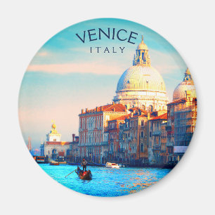 Gondola On Grand Canal - Venice, Italy Magnet