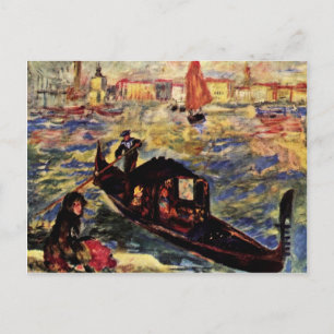 Gondola On The Grand Canal, Venice By Pierre-Augus Postcard