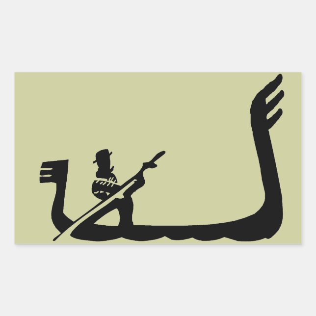 Gondola , Venice Rectangular Sticker (Front)