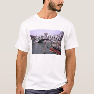 Gondolas and tourists near the Rialto Bridge T-Shirt