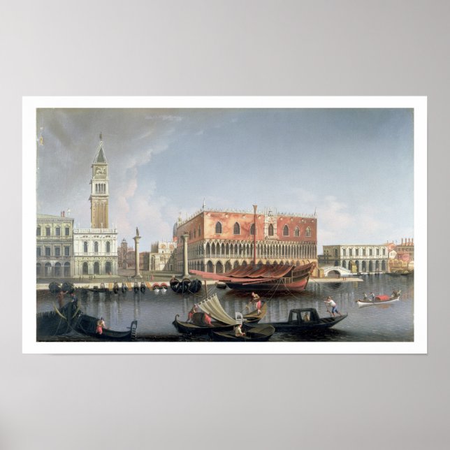 Gondolas before St. Marks Square, Venice Poster (Front)