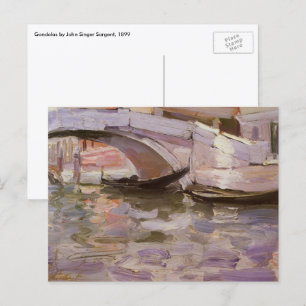 Gondolas by John Singer Sargent, Impressionism Art Postcard
