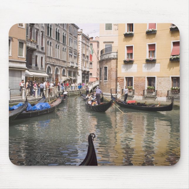 Gondolas in a canal, Venice, Italy Mouse Pad (Front)