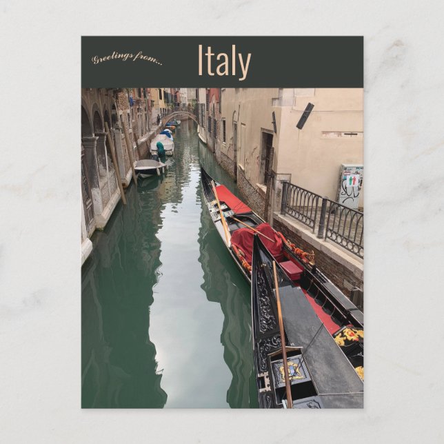 Gondolas in Vence Italy Postcard (Front)