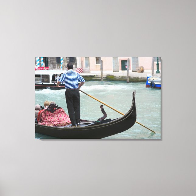 Gondolas in Venice canal Canvas Print (Front)
